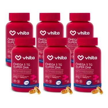 Imagem de Kit 6 Ômega 3 Super DHA e TG 1000mg - 60 cáps - Vhita