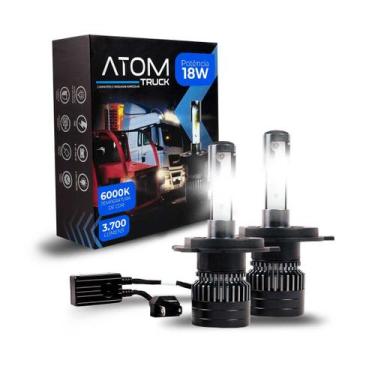 Imagem de Lâmpada LED ATOM Truck M7 4300K 6000K 24V Várias Bases, H4W  6000K