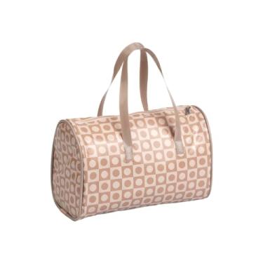 Imagem de Bolsa Térmica Báu Impermeável, 2 Tamanhos (8L/15L), Alças Reforçadas, para Academia, Viagens e Esportes (Marrom Chess, 8L)