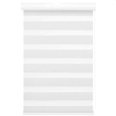 Imagem de Persiana Rolo Duplo Bandô Branca 140 L X 160 A Cortina Zebra