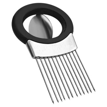 Imagem de Ferramenta de fatiar cebola e vegetais, cortador de aço inoxidável com amaciador de carne e sabão para remoção de odor