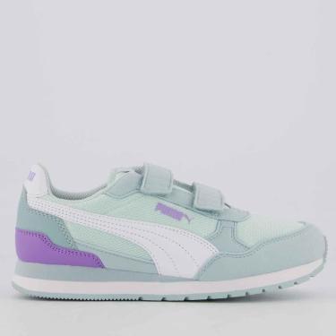 Imagem de Tênis Puma ST Runner V4 Mesh V PS Infantil Verde e-Unissex