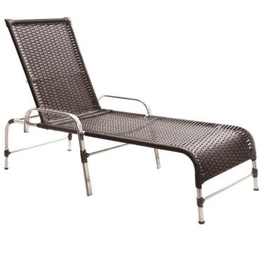 Imagem de Espreguiçadeira Catar Alumínio Para Piscina Tabaco