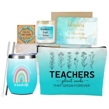 Imagem de SAPEYKR Presentes de agradecimento ao professor, presente de aniversário, Natal, agradecimento, para mulheres, pré-escola, creche, fonoaudiologia, professor, conselheiro, copo de vinho, bolsa de