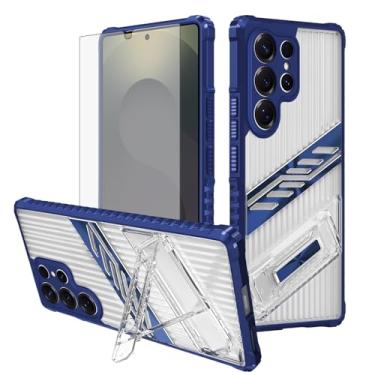 Imagem de Asuwish Capa de celular para Samsung Galaxy S24 Ultra 5G com protetor de tela de vidro temperado e suporte resistente à prova de choque, suporte rígido, acessórios S24Ultra 24S S 24 24Ultra feminino