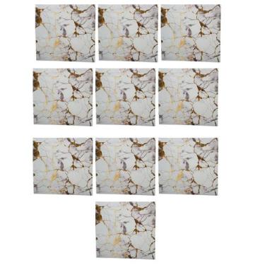 Imagem de Placa Adesiva Marmore 3D Kit 10 uni Autocolante Obra Reforma Moderno C