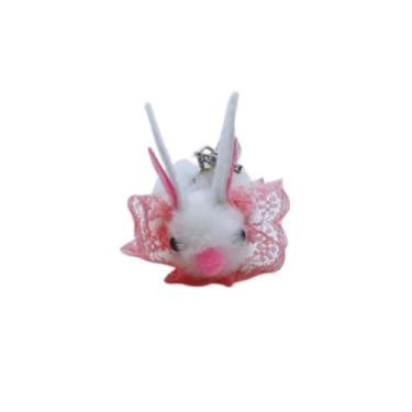 Imagem de Luzhengyang Recargas de varinha Feather Cat Teaser – Cabeças inspiradas em pássaros naturais, acessórios de brinquedo de gato para brincadeiras interativas (pacote com 5) (refil [coelho branco])