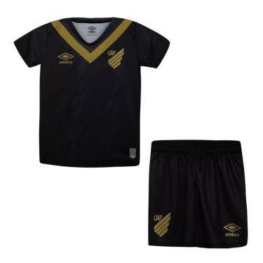 Imagem de Conjunto Umbro Athletico Paranaense III 2024 Infantil - Preto 6M-Unissex