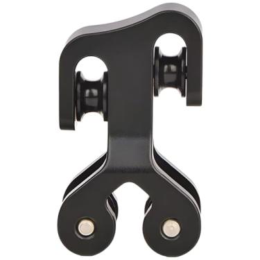 Imagem de Separador de cordas de aço inoxidável para tiro com arco, corrediça de cabo de rolo duplo para arcos compostos, acessório de tiro suave e redutor de fricção