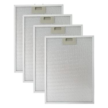 Imagem de Filtro de graxa de substituição de 4 peças BPPFA30 adequado para Broan QP130 QP130BL QP130BLC QP130SS, filtro de ventilação de graxa de malha de alumínio 30 cm x 41 cm, substitui 97017720 S97017720