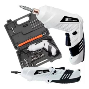 Imagem de Parafusadeira Elétrica Portátil Sem Fio Luatek 47 Chaves Fenda Philips