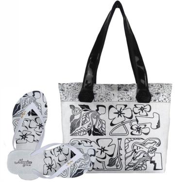 Imagem de Bolsa Feminina Casual Com Alto Relevo 3D Chinelo Slim Cinza Magicc BCH-238