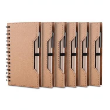 Imagem de Caderno Ecológico Espiral com Capa de Papelão, 70 Folhas sem Pauta, 14,5x11cm, com Caneta Reciclada e Sticky Notes (5)