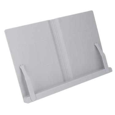 Imagem de SUNGOOYUE Suporte Ergonômico para Livros de Mesa para Leitura, Suporte Multifuncional Ajustável para Tablets e Telefones Celulares, Melhora a Experiência de Aprendizagem (Cinza)