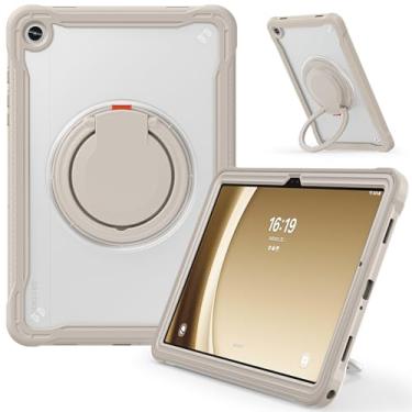 Imagem de Lunivop Capa para tablet compatível com Samsung Galaxy Tab A11 Plus de 28 cm transparente com suporte giratório de 360° militar - Capa de proteção resistente de grau para Samsung Tab A11+ Plus cáqui