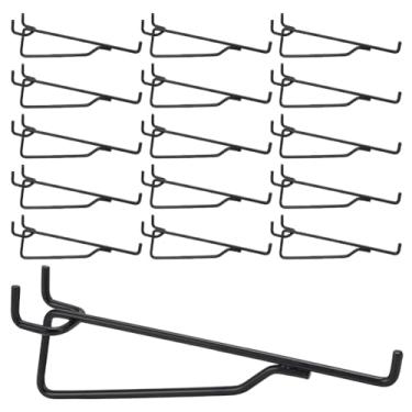 Imagem de GOMAKERER 16 ganchos de prateleira para quadro de pegboard, suportes pretos de 16,2 cm, acessórios organizadores para garagem, bancada, sala de artesanato, escritório