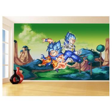 Imagem de Papel De Parede Dragon Ball Goku Vegeta Anime 3,5M Dbz329 - Você Decor