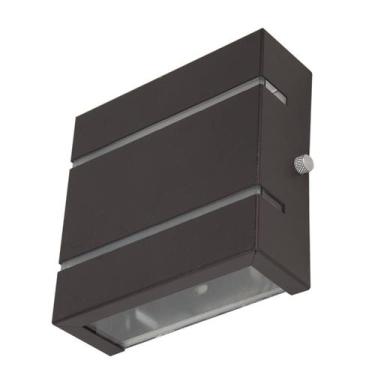 Imagem de Arandela 2 Friso Externa Parede Slim + Led G9 5W 3K Marrom - Lcg Eletr