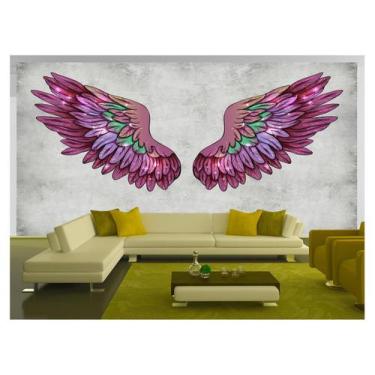 Imagem de Papel De Parede 3D Arte Asas Selfie Insta Cores 3,5M Tra377 - Você Dec