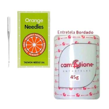 Imagem de Entretela Rasgo Fácil 30Cm X 100M 10 Agulhas Hax1 Bordado - Orange / C