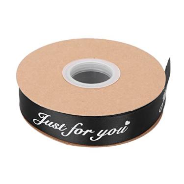 Imagem de Fita de cetim com 1 polegada de largura, 45 jardas, fita artesanal decorativa de poliéster premium para embrulho de presente, decorações de festa de casamento, acessórios para (Preta)