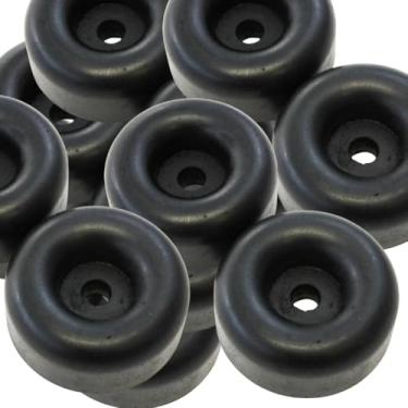 Imagem de Red Hound Auto 4 amortecedores de borracha para reboque compatíveis com porta de rampa caminhão de 6 cm redondo de substituição de batente de carga