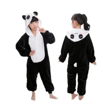 Imagem de Pijamas De Inverno Para Meninas, Macacão De Pelúcia Com Capuz De Unicó