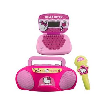 Imagem de Kit Hello Kitty - Laptop Infantil Bilíngue + Boombox Karaoke