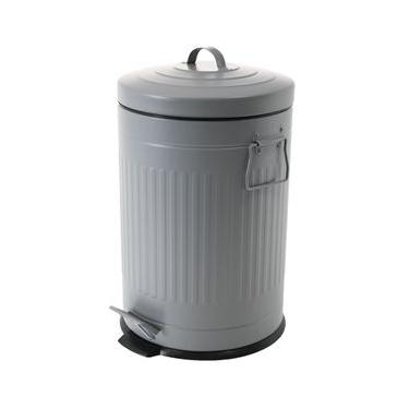 Imagem de Lixeira Retrô com Pedal Cinza Mollie 20 litros