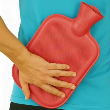 Imagem de Bolsa Térmica de Água Quente para Compressa – Alívio de Dores, Cólicas e Lesões; Borracha Premium, Anti-Vazamento e 2 Litros (Vermelho)