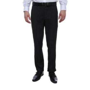 Imagem de Calça Social Hugo Deleon Casimira Lisa Preta-Masculino