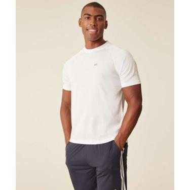 Imagem de Camiseta Masculina Fitness Manga Curta MR-81549, Branco, GG