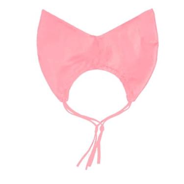 Imagem de Touca de banho de gato confortável com proteção de ouvido para animais de estimação boné ajustável de proteção de banho para gatos (rosa)