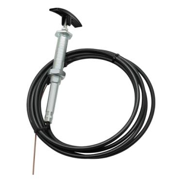 Imagem de LESHIAUTO Cabo de válvula de 96 polegadas com alça compatível com válvulas de resíduos Valterra Bristols LeSalle Bristols sistemas de drenagem de água preto/cinza tanques de retenção de tanques de