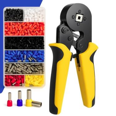 Imagem de Kit Alicate Crimpar de Precisão com 1250 Terminais Ilhós Box Organizador para Fios 0,25 a 10mm