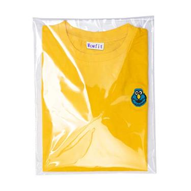 Imagem de Wowfit Sacos plásticos transparentes de celofane com 100 unidades, 22 x 30 cm, sacos de violoncelo autovedáveis, ótimos para roupas, camisas, calças, alimentos, panfletos, mais (22 x 30 com laterais