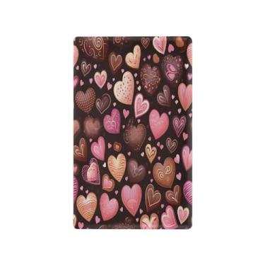 Imagem de Wassud Padrão de coração de chocolate (2) placa de cobertura de interruptor de luz, 1 capa de tomada em branco placa de parede decorativa decoração de casa sala de estar quarto