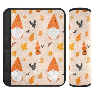 Imagem de Burbuja Capa para cinto de segurança de carro Gnomos em fantasias de Dia das Bruxas Protetor de cinto de segurança de carro macio confortável para alça de ombro de assento, 1 par médio