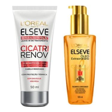 Imagem de Kit Óleo Extraordinário 100ml + Leave In Cicatri Renov 50ml - Loreal