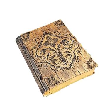 Imagem de SiaBiced Caixa organizadora em formato de livro, decorativa, portátil e multifuncional, feita de madeira, ideal para guardar objetos diversos em casa, no