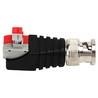 Imagem de aqxreight 10 Unidades BNC Conector Macho Botão Espiral Adaptador BNC de Transmissão de Vídeo para Câmera Cat5 CCTV Confiável Cat5 Usado Cat6 720p Banhado a Dever Masculino e Ouro Estrutura Pesada