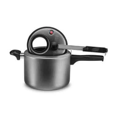 Imagem de Panela De Pressão 4,5 Litros MTA Antiaderente Cereja e Grafite A Mais 