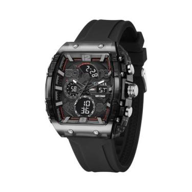 Imagem de Relógio Digital Masculino À Prova D'Água Luminosa SMAEL 8109 Quadrado 