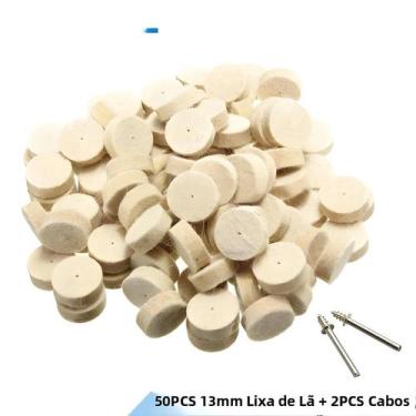 Imagem de Roda De Polimento De Feltro De Lã De 13mm, 50 Peças Com Hastes De 3.2m