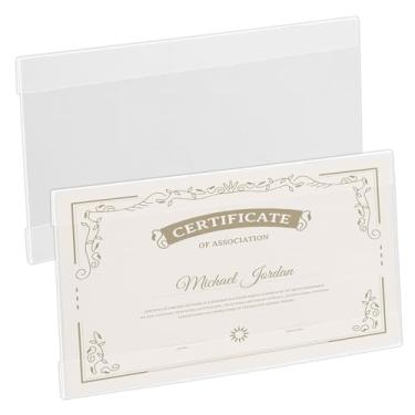 Imagem de Porta-Retratos Licença Comercial, 25,3x10,1cm Acrílico Porta-Documentos Suporte de Parede sem Furos para Exibição de Documentos Ideal para Salão Beleza Escritório e Empresas