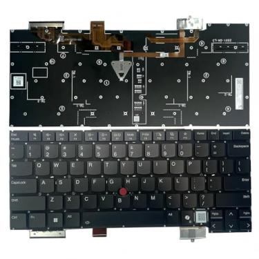 Imagem de Zahara Substituição retroiluminada de teclado preto EUA para Lenovo ThinkPad X1 Carbon 13ª geração 21NS 21NT