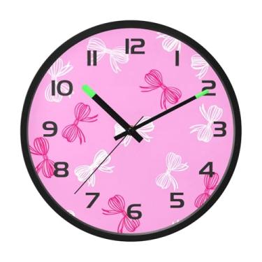 Imagem de CEBUGI Relógio de parede com luz noturna de 30,5 cm que brilha no escuro com arco de sensor de voz, relógios de parede operados por bateria para decoração de quarto e sala de estar