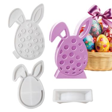 Imagem de Molde De Resina Para Páscoa | Artesanato Decorativo de Ovo de Coelho em Gesso - Moldes De Resina Epóxi - Para Centro De Mesa Decoração De Casamentos Festas E Lar
