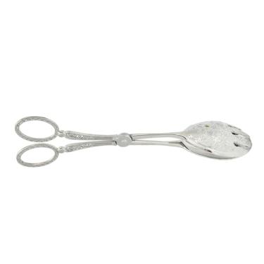 Imagem de GLOGLOW Ferramentas para Ovos Pinças de Pão de 9,1 Polegadas Com Alça Ergonômica Antiderrapante, Braçadeira de Bolo Estilo Vintage para Cozinhar e Assar Clipe de Comida de Liga de Zinco, Nan (Prata)