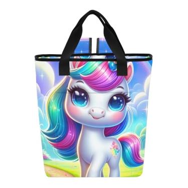 Imagem de Joitme Cooler Bags Bolsa térmica de unicórnio arco-íris 36 latas mochila refrescante